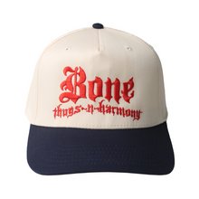 Load image into Gallery viewer, Bone Thugs-N-Harmony Logo "Cream/Navy/Red Emb" Snapback