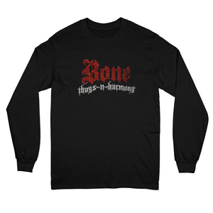 Bone Thugs-N-Harmony Rhinestone Logo "Black" Long Sleeve