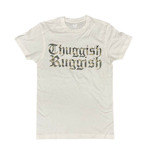 CLEARANCE Thuggish Ruggish "Camo Logo" White Tee