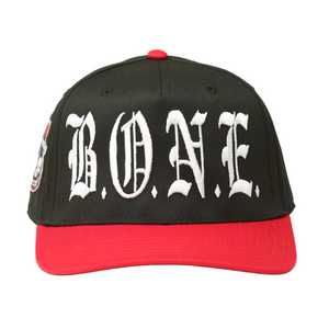 Harmony Box Vol.2 "B.O.N.E." Black/ Red "BTNHSkull" Patch Snapback