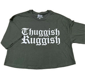 Thuggish Ruggish "Olive" Cropped Tee SAMPLE