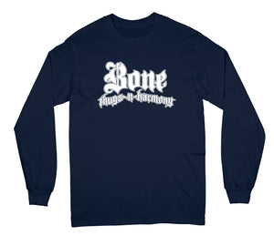 Bone Thugs-N-Harmony White Logo "Navy" Long Sleeve