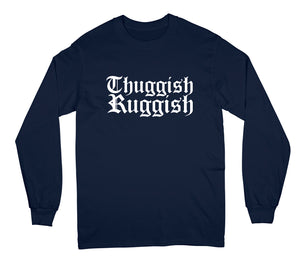 Thuggish Ruggish White Logo "Navy" Long Sleeve